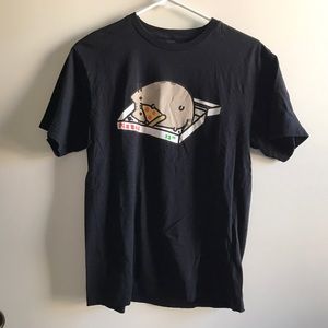 Pusheen Pizza Box Black Graphic Tshirt